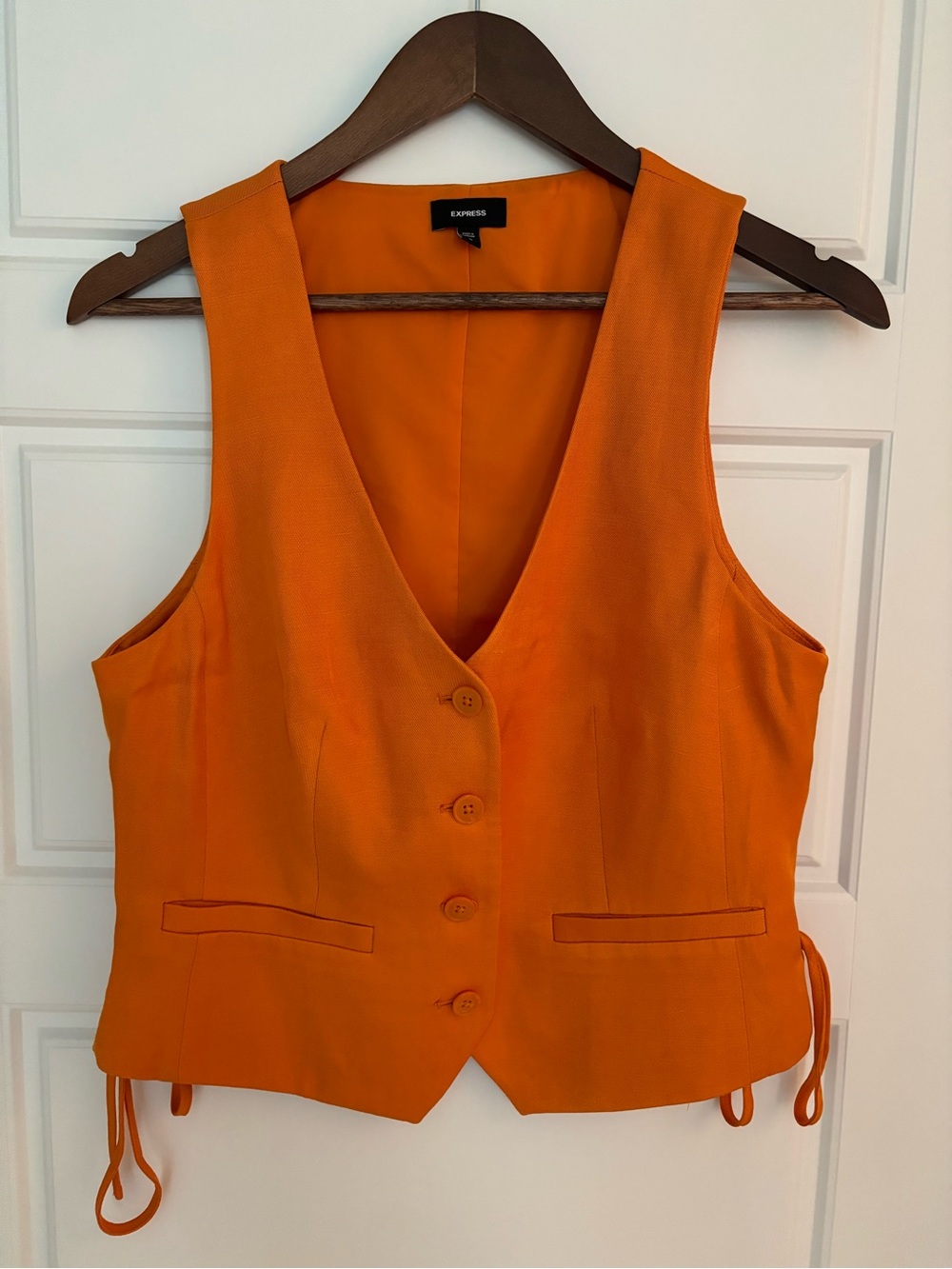 Express Vibrant Orange Sleeveless Vest